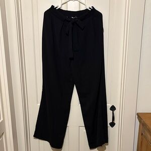 Elegant Black Wide Leg Women's Pants